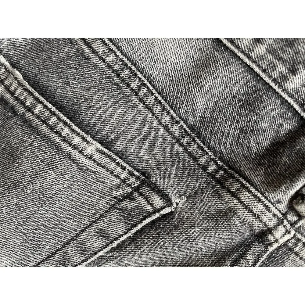 Denham Razor Slim Fit Grey Distressed Jeans Button Fly Mens 36x31